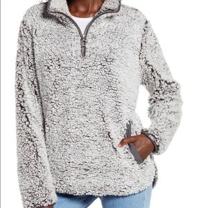 sherpa pullover jacket